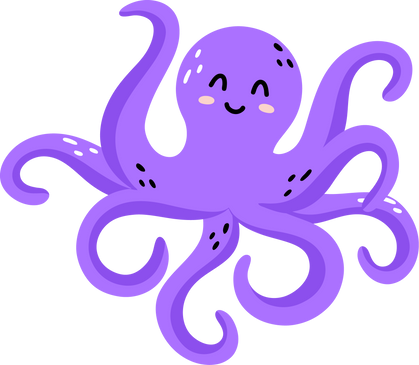 Smiling Octopus Illustration